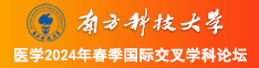 屌屄视频南方科技大学医学2024年春季国际交叉学科论坛